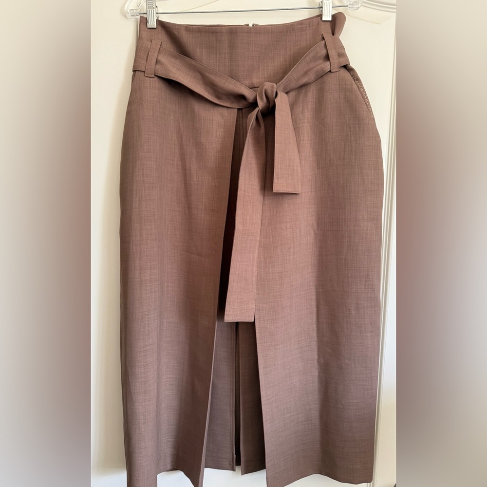 Adolfo Dominguez Midi Pencil Skirt with Tie Front